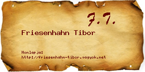 Friesenhahn Tibor névjegykártya